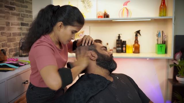 COSMIC LADY CHAIR MASSAGE 💈Cosmic Head Massage With Neck Stretching & Crack💈Cool Crystal Touch смотреть онлайн