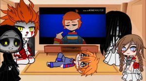 |Реакция персонажей хоррор фильмов на МЕМЕ|3/5|Gacha club|