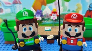 LEGO Mario vs LEGO Luigi Coin Battle Best Action Brick Ever Luigi Win and DIE #legomario