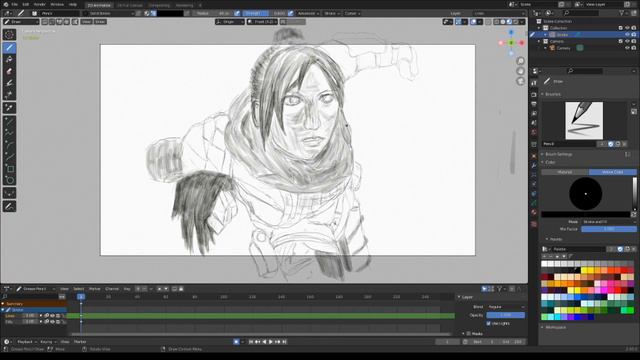 [Blender 2.93] Apex Legends - Wraith (fanart) [Grease Pencil] смотреть онлайн