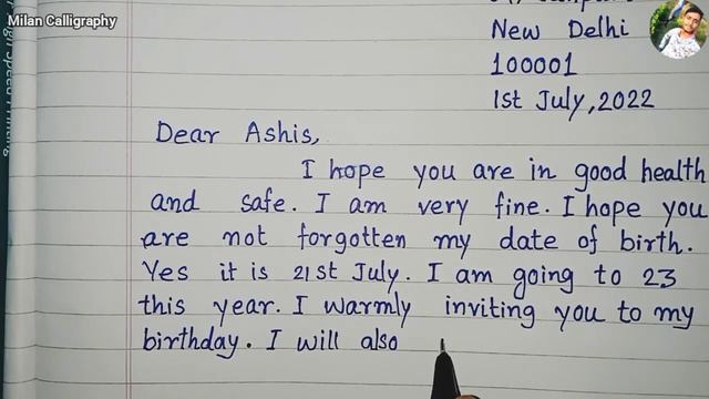 Write A Letter To Your Friend Inviting Him Or Her For Your Birthday Party || смотреть онлайн