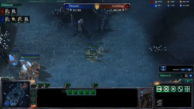 Rmaster vs. CraftKings - Starcraft 2 - 1v1 - Gold League - PvP - Xel'Naga Caverns смотреть онлайн