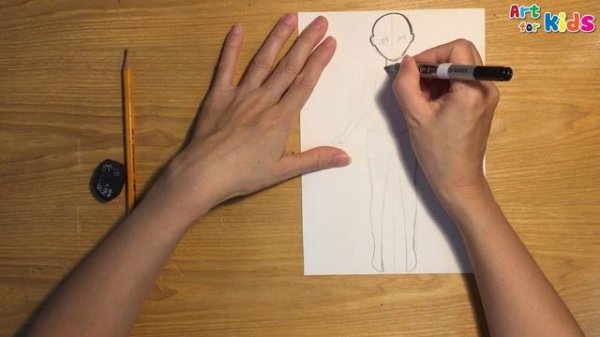 How to make a paper doll - Art for kids