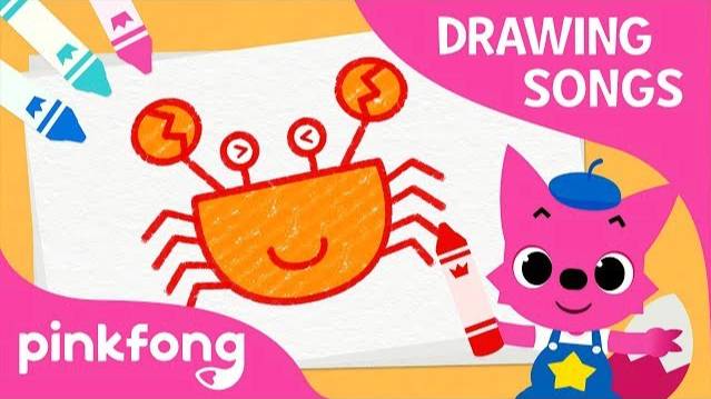 How to Draw a Crab | Drawing Songs with Pinkfong | Pinkfong Songs for Children смотреть онлайн