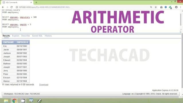 Oracle Tutorial - Arithmetic Operators смотреть онлайн