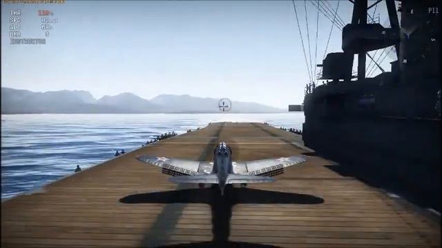 War thunder Aircraft carrier landing смотреть онлайн