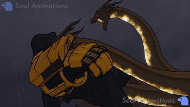 King Ghidorah vs Kong and Rodan | Animation (Part 8/9) смотреть онлайн