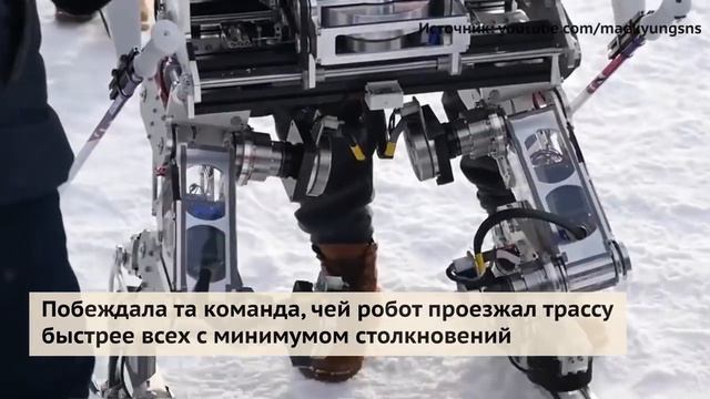 Первые в мире лыжные соревнования среди роботов смотреть онлайн