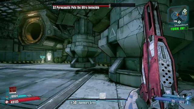 Borderlands 2 : Pyrocaustic Pete the invincible solo kill (under 2 mins Siren) смотреть онлайн