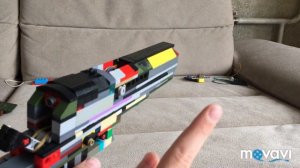 Пистолет резинкострел из LEGO  Desert Eagle. LEGO Desert Eagle Blowback Rubberband Gun