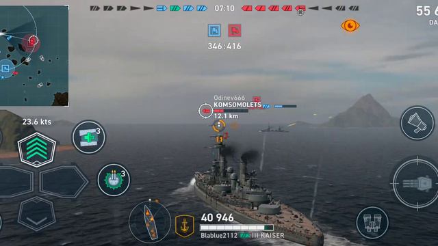 Kaiser: High Caliber medal, 3 kills, 80k dmg - World of Warships Legends (mobile) смотреть онлайн