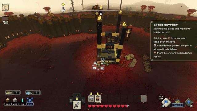 Minecraft Legends - Day 1 Gated Outpost: Destroy The Piglin Outpost: Destroy Piglin Pits Gameplay смотреть онлайн