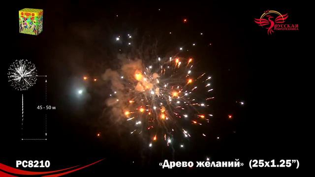 Фейерверк РС8210 Древо желаний (1,2 х 25 залпов) смотреть онлайн