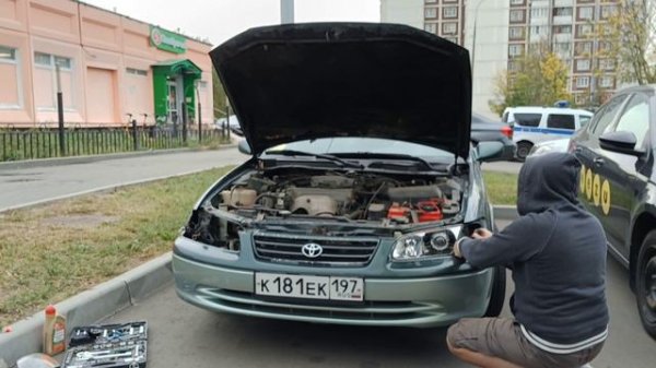 Установка bi-led билед линз optima на Тайота камри v20