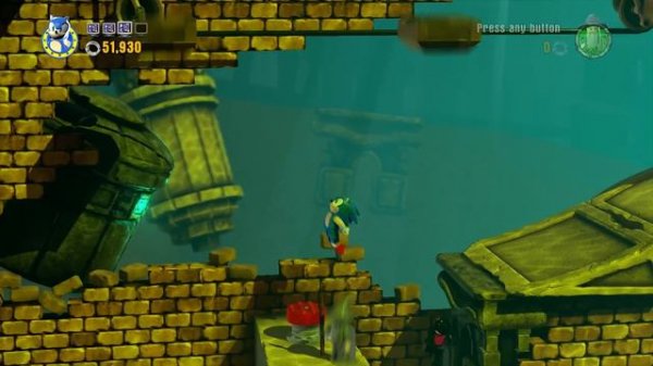 Lego Dimensions PS4 Pro - Sonic Level Pack Part 6: Labyrinth Zone (4K 60FPS)