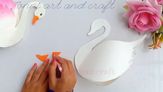 DIY paper crafts for kids Paper swan/how to make swan paper/Easy paper birds смотреть онлайн