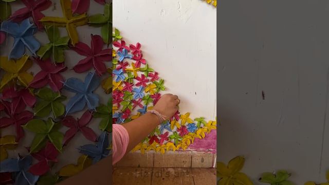 Waste Cotton Shell Wall Girl Doll Making || Wall Empty Space Decor || Living Room Decoration || DIY смотреть онлайн