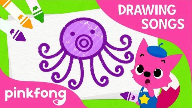 Let's Draw an Octopus | How to draw and Octopus | Drawing Songs | Pinkfong Songs for Children смотреть онлайн