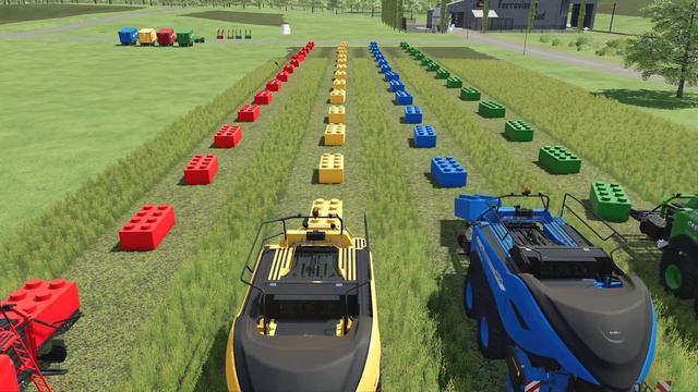 Mini Tractor of Colors! Transport Mini Lego Tractors to Grass Field! Lego Hay Bale Jobs! FS22 смотреть онлайн