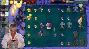 ДОКТОР ЗЛЮ ИГРАЕТ В ЗОМБИ ПРОТИВ РАСТЕНИЙ: НОЧНОЙ УРОВЕНЬ