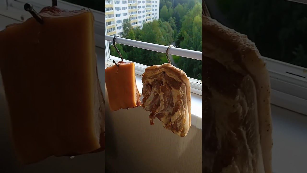 копчёное сало и сыр холодного копчения#коптильня #сыр #сало смотреть онлайн