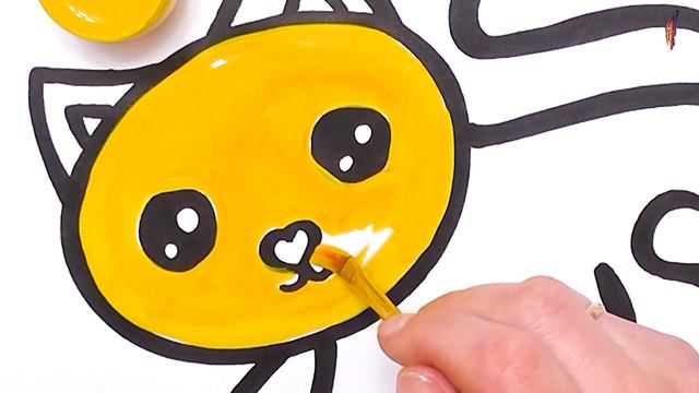 Как нарисовать котенка. Простые уроки рисования для детей. Научится рисовать несложные картинки смотреть онлайн