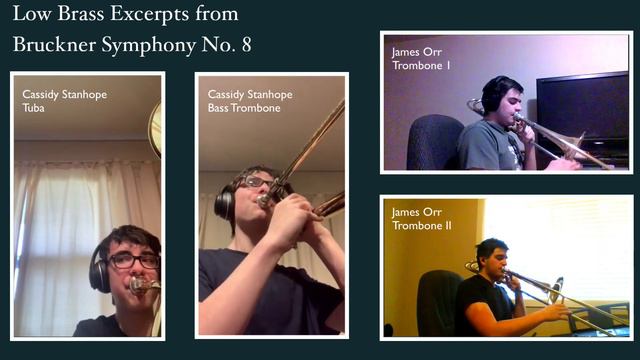 Bruckner 8 Low Brass Excerpt (ft. Cassidy Stanhope and James Orr) смотреть онлайн