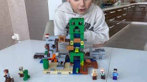 Собираем Lego Minecraft "Шахта крипера". Мистер Ян собирает Лего Майнкрафт!