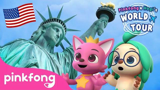 Hogi and Pinkfong visit the USA | 🌎World Tour Series | Kids Animation & Cartoon | Pinkfong & Hogi смотреть онлайн