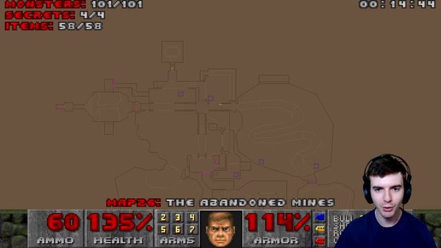 Doom 2: Hell on Earth 100% Kills, Items & Secrets Walkthrough Livestream Map 21-30 смотреть онлайн