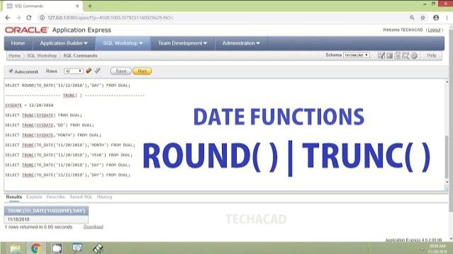Oracle Tutorial - Date Functions ROUND | TRUNC смотреть онлайн