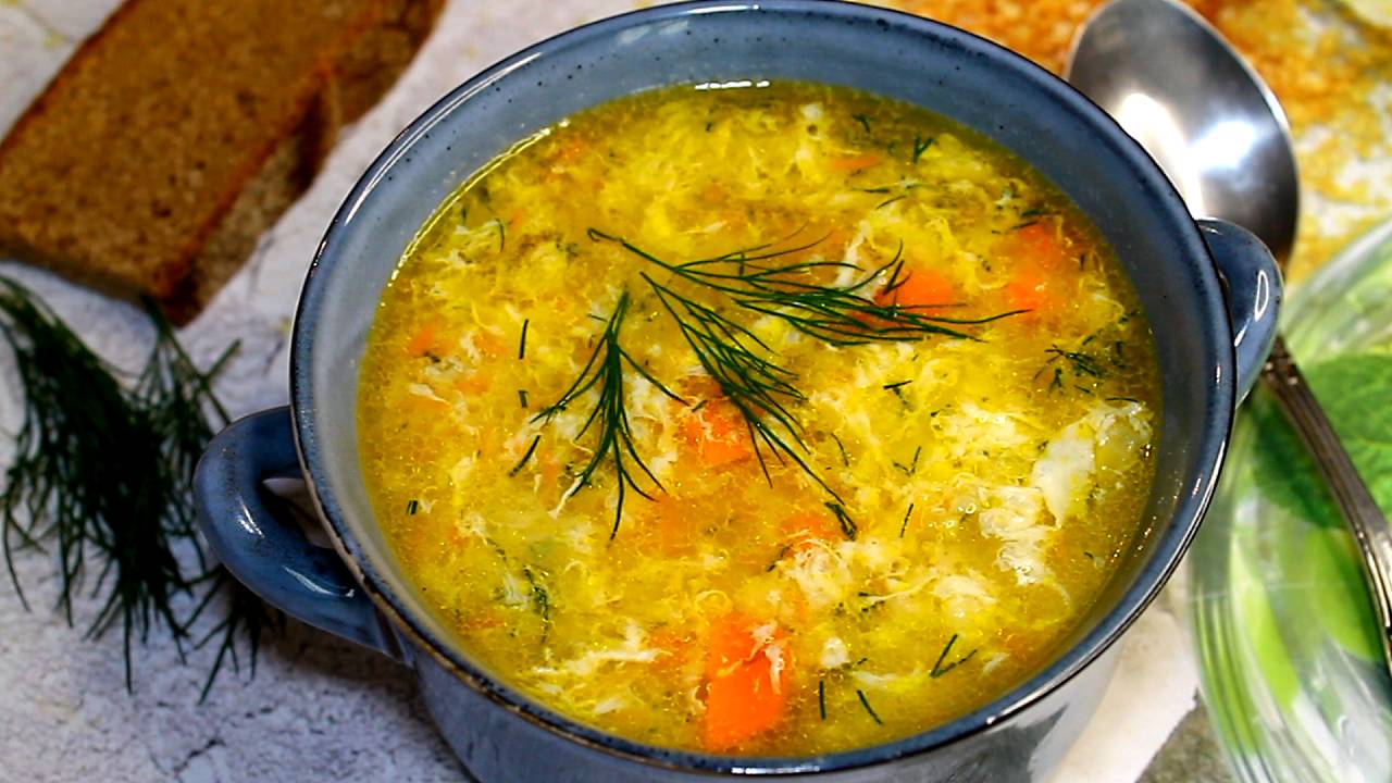 📌 Пшенный суп с яичной паутинкой. Рецепт Вкусного супа на каждый день смотреть онлайн