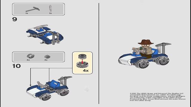 LEGO Instructions | Jurassic Park | 122116 | Sinjin Prescott and Buggy смотреть онлайн