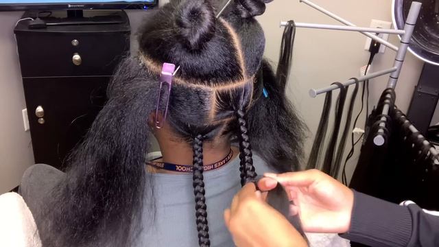 Flat Large knotless braids , details and tips for beginners смотреть онлайн
