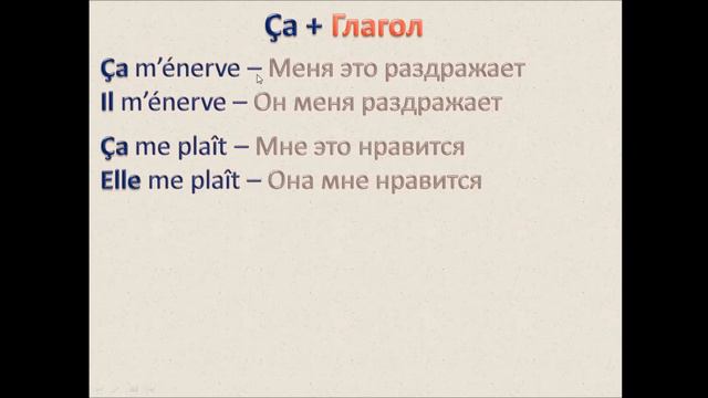 Французский с нуля, ça +Глагол смотреть онлайн