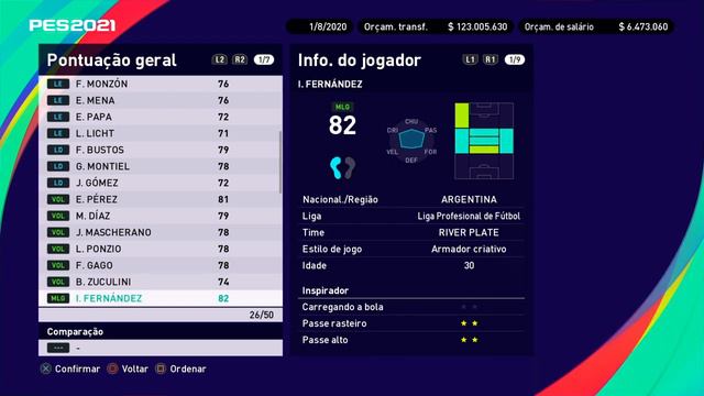 PES 2021 - FACES REAIS LIGA PROFESIONAL DE FÚTBOL [LIGA ARGENTINA] смотреть онлайн