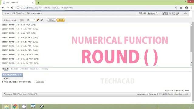 Oracle Tutorial - Numerical Function ROUND смотреть онлайн
