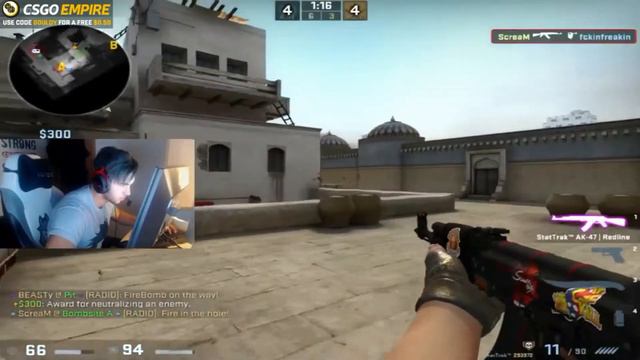 CS:GO funny moment ScreaM- battlefield theme song смотреть онлайн