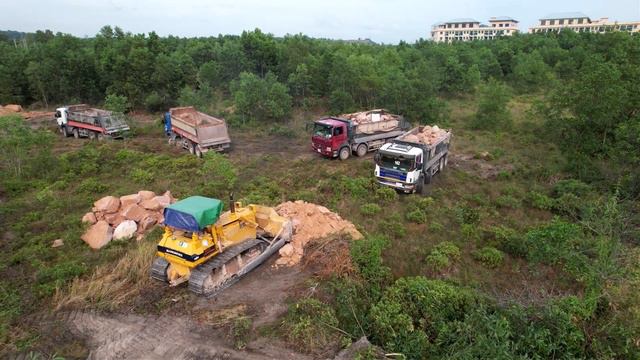 Part33, Wow! Smart Operator Scania 25.5ton Dump Truck Know In Bad Situation Unloading Big Stones