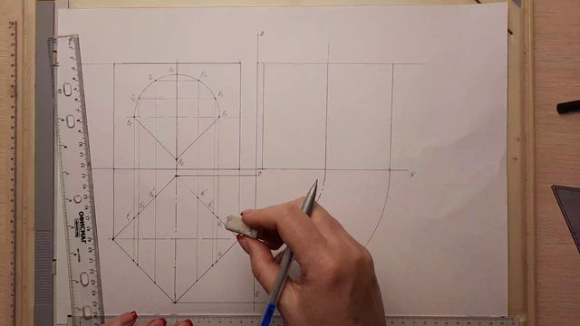 Начертательная геометрия. Практическое занятие к лекции 5 часть 1. смотреть онлайн