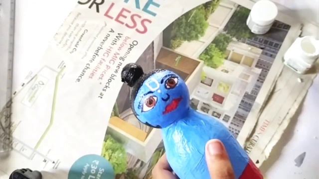 krishna Idol making idea/How to make lord krishna doll with medicine bottle/DIY/Janmashtami special смотреть онлайн