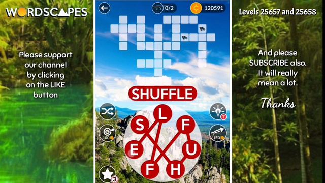 Wordscapes MASTER levels 25657 and 25658