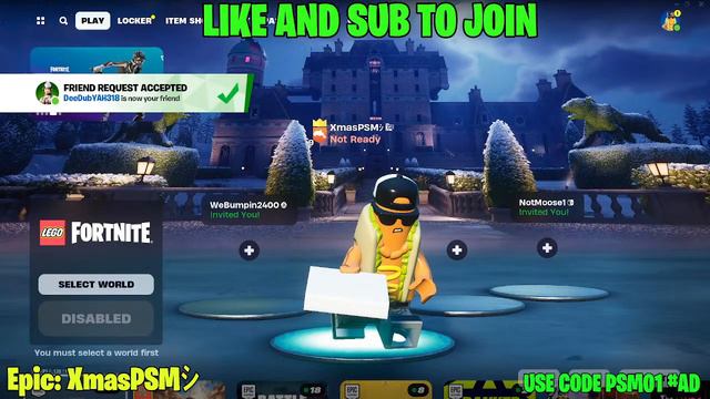🔴FORTNITE LEGO EARLY LOBBY (Fortnite Lego Mode Glitch) INVITING VIEWERS! смотреть онлайн