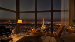 4K Cozy Bedroom in Paris with Relaxing Piano Jazz Music for Sleeping, Studying