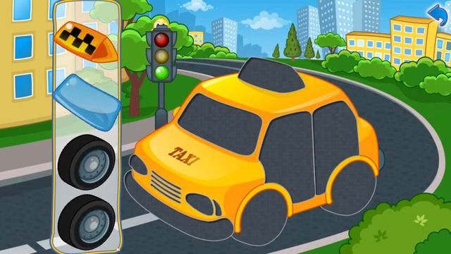 Pazzle Car Обучающее Видео - машинки для детей: Название деталей автомобиля. - на русском