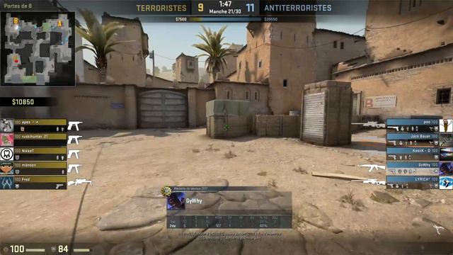 CS:GO - Killing 4 rushing Ts with a single continuous AK spray смотреть онлайн