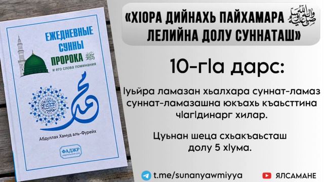 10. "ХIора дийнахь Пайхамара ﷺ лелийна долу суннаташ": lуьйра ламазан хьалхара суннат-ламаз | Муса смотреть онлайн