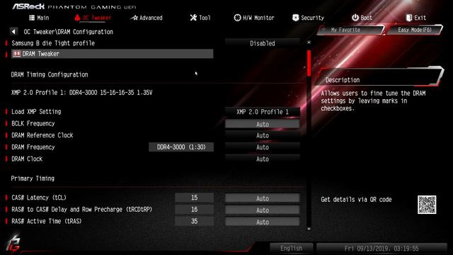 ASRock Z390 Phantom Gaming X BIOS Overview
