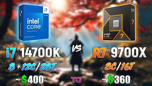 Ryzen 7 9700X Vs Core I7 14700K - Test In 10 Games