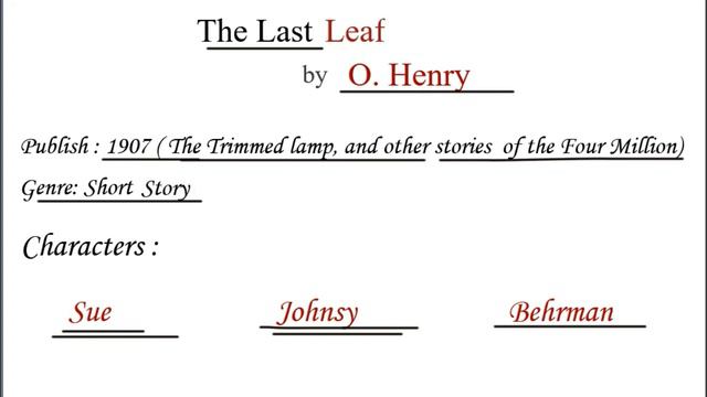The Last Leaf by O. Henry | summary in Hindi смотреть онлайн
